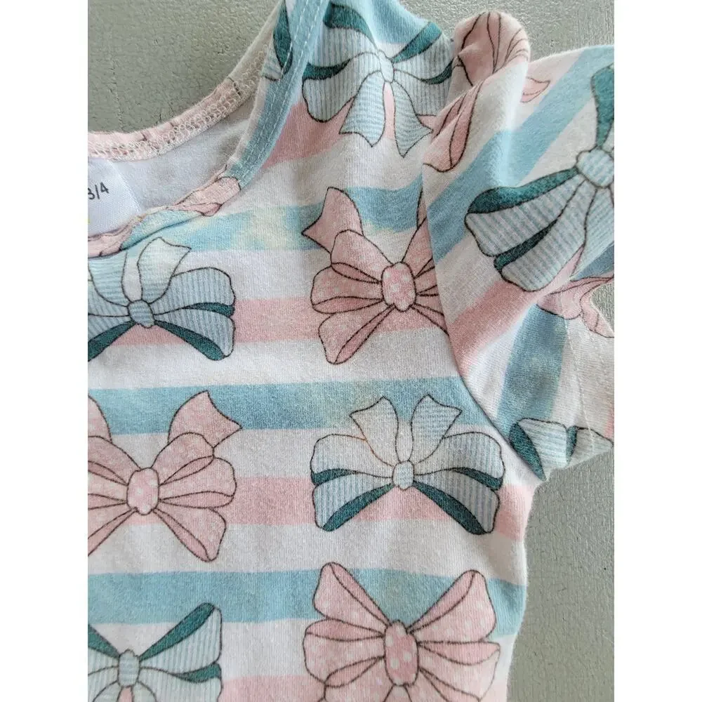 DotDot Smile Unicorn Ruffle Swing Dress Bow Skirted Romper 2PC Bundle‎ Size 3/4
